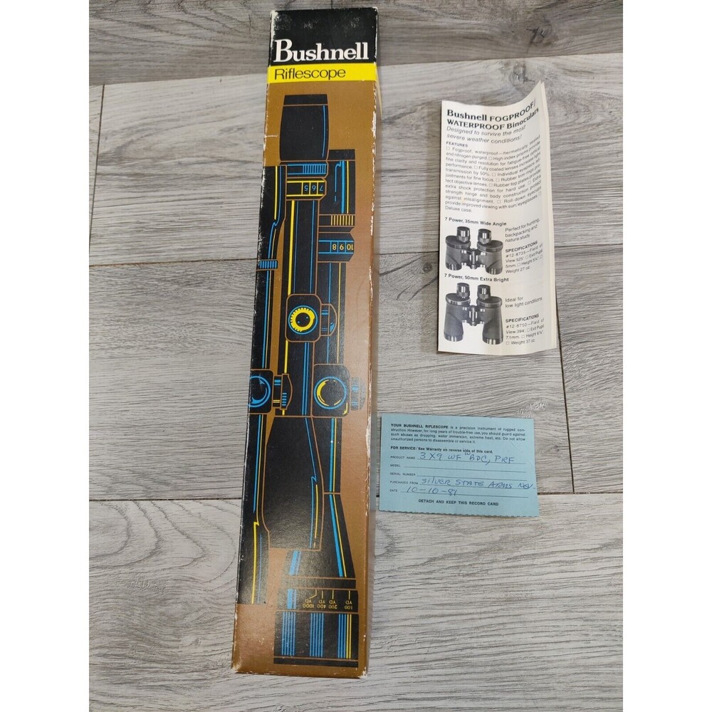 **EMPTY BOX ONLY**  Bushnell Banner scope 3-9x38mm 71-5102